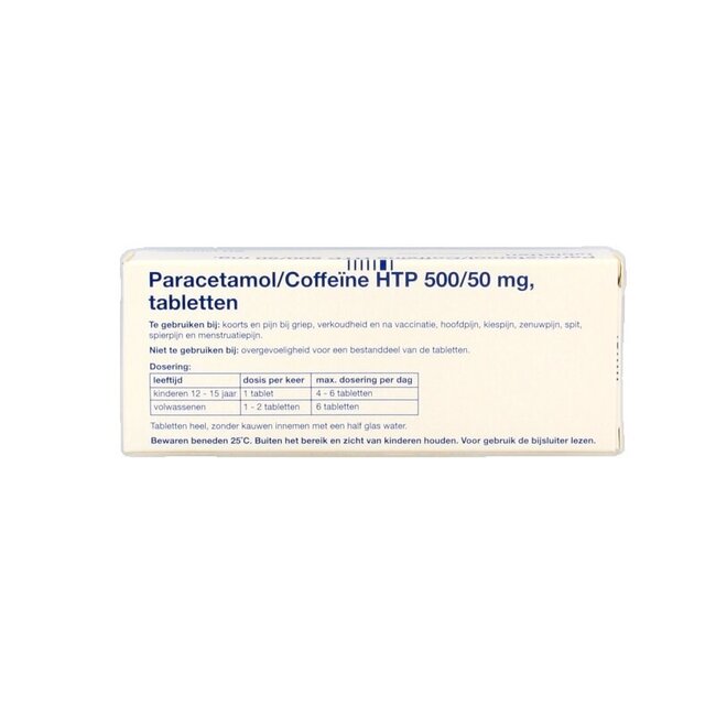 Paracetamol 500mg coffeine 20 Tabletten