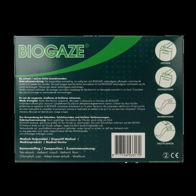 Verbandgaas/kompres 10 x 10cm 10 Stuks