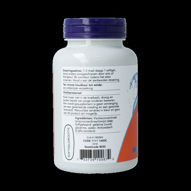 Oméga-3 Base huile de poisson 180 mg EPA 120 mg DHA 100 capsules molles