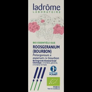 Ladrome Roos geranium olie bio 10 Milliliter