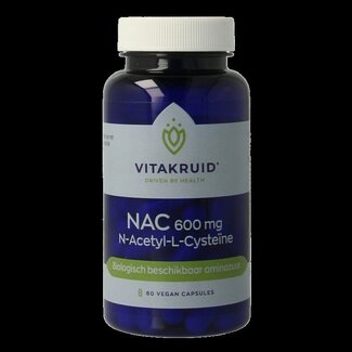Vitakruid NAC 600mg N-Acetyl-L-Cysteine 60 Vegetarische capsules