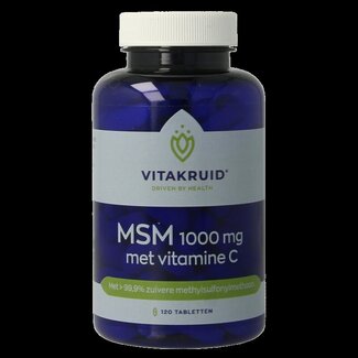 Vitakruid MSM 1000 mg > 99,9% zuiver + vitamine C 120 Tabletten