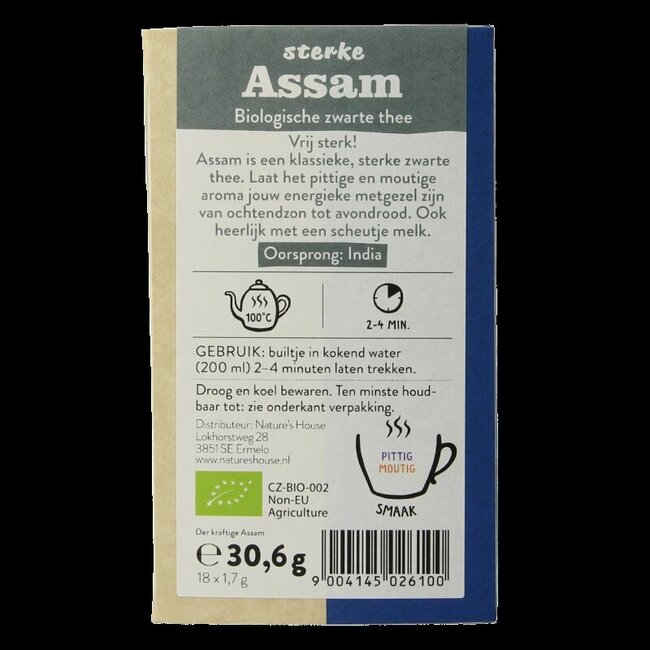 Assam English zwarte thee bio 18 Zakjes