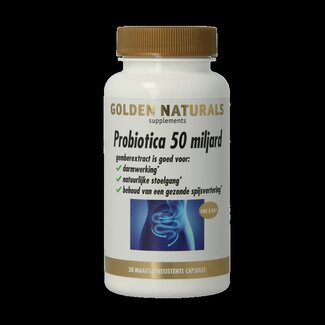 Golden Naturals Probiotiques 50 milliards 30 gélules végétales