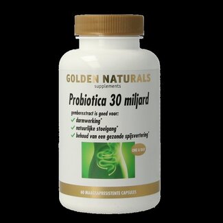 Golden Naturals Probiotiques 30 milliards 60 gélules végétales