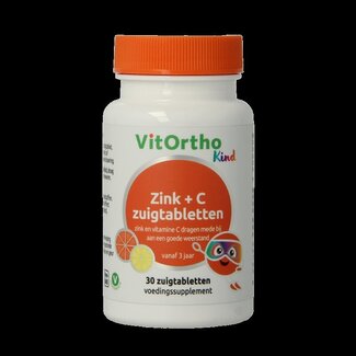 VitOrtho Zink + C kind zuigtabletten 30 Zuigtabletten