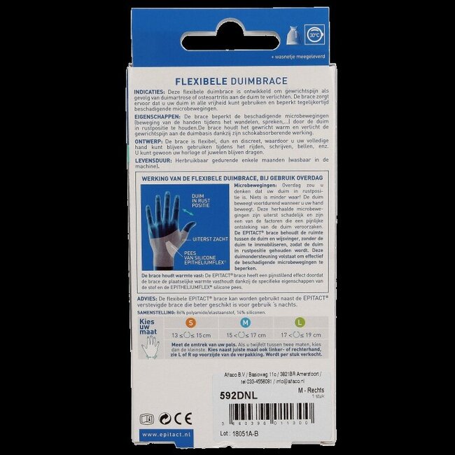 Orthèse de pouce de jour main droite taille M 1 pièce