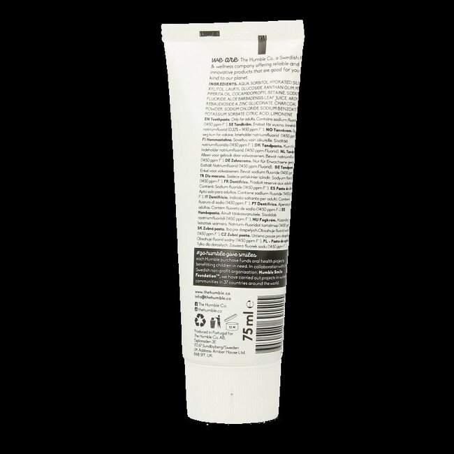 Tandpasta natural charcoal 75 Milliliter