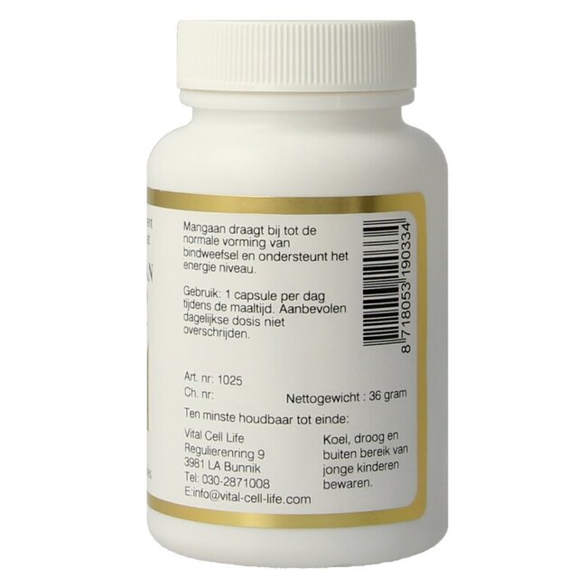 Mangaan amino 30mg 100 Vegetarische capsules