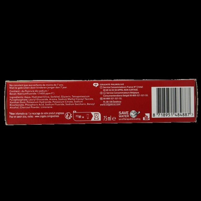 Dentifrice Max White Charcoal 75 ml