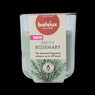Bolsius Bougie parfumée en verre 97/85 True Scents romarin 1 pièce