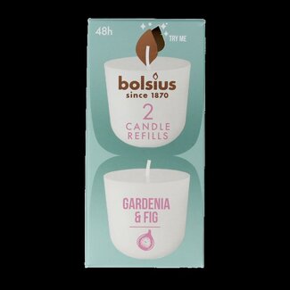Bolsius Recharge Clean Light Gardenia & Figue, lot de 2