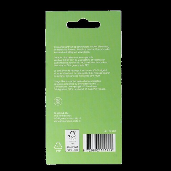 Éponges à récurer écologiques anti-rayures 2 pièces