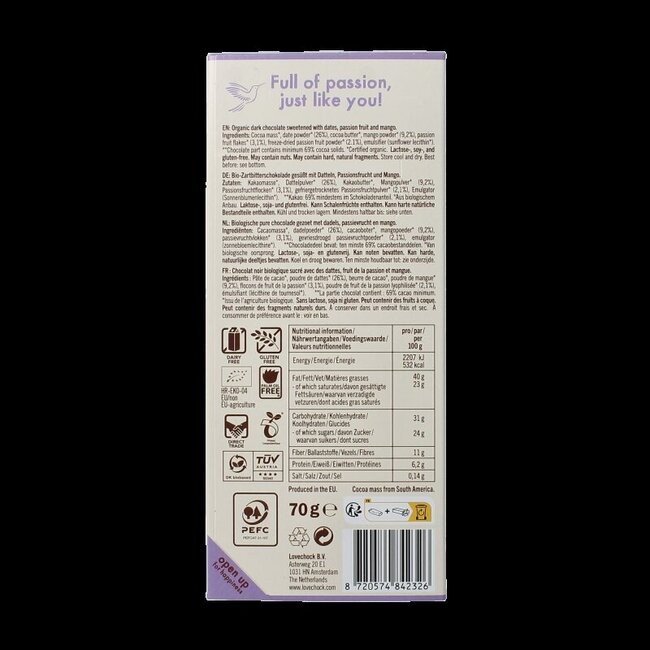 Passionfruit mango bio 70 Gram