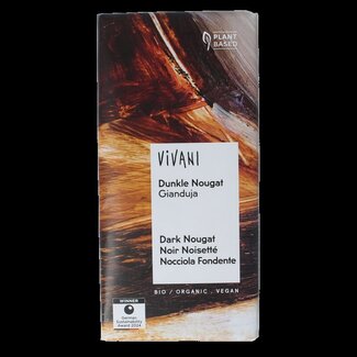 Vivani Chocolat noir nougat gianduja 80 Grammes