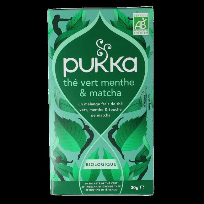 Thé vert matcha menthe bio 20 sachets