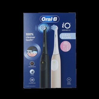 Oral B Elektrische tandenborstels IO2 duo black/pink 2 Stuks