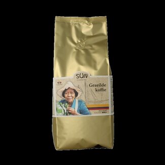 SUN Coffee Café en grains bio Gold Roast transporté à la voile 1 kg