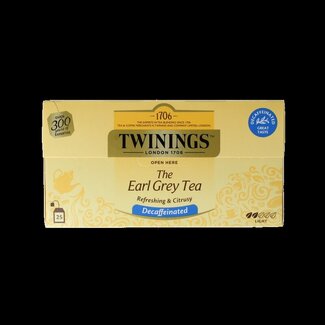 Twinings Earl Grey déca enveloppé noir 25 sachets