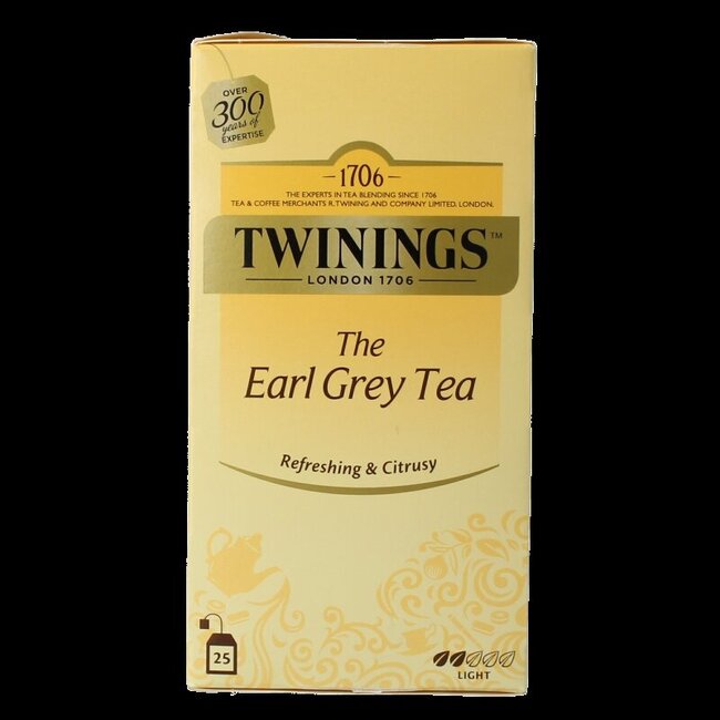 Earl grey envelop zwart 25 Zakjes