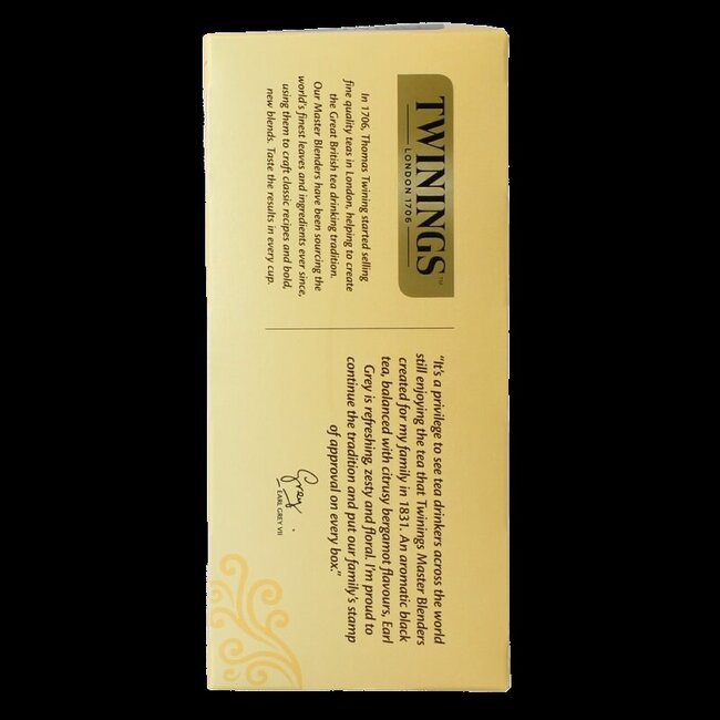 Earl grey envelop zwart 25 Zakjes