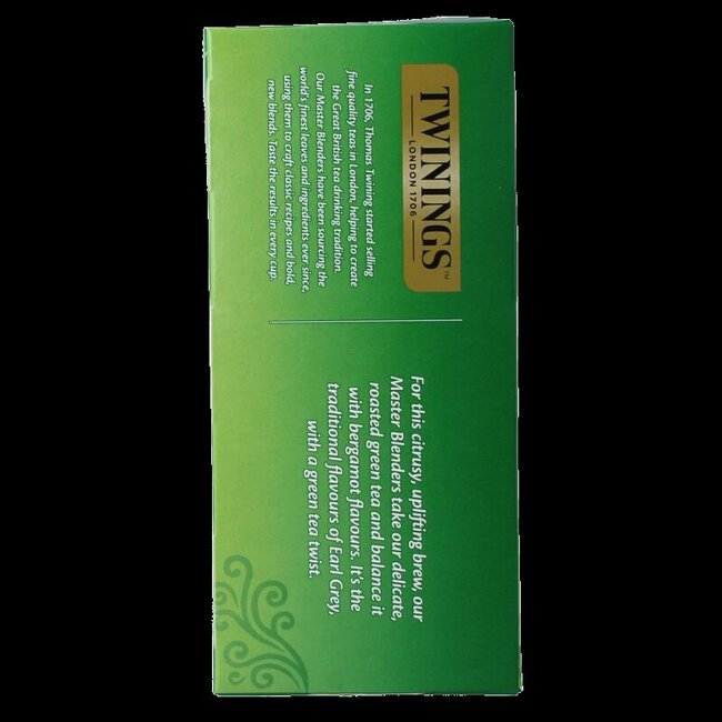 Thé vert Earl Grey 25 sachets