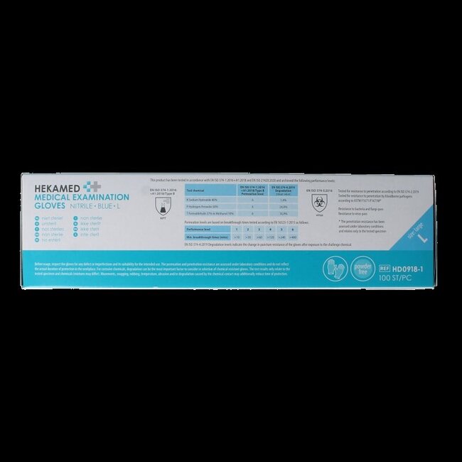 Gants en nitrile souple L 100 pièces