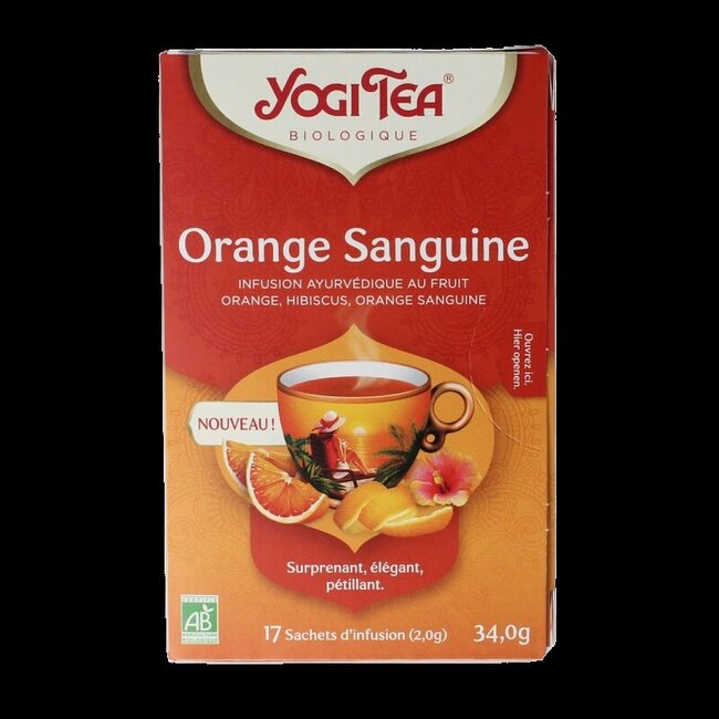 Thé bio à l'orange sanguine acidulée 17 sachets