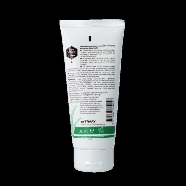 Zonnebrand aloe & honing SPF30 100 Milliliter