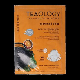 Teaology Masque au thé noir et à la vitamine C, 1 pièce