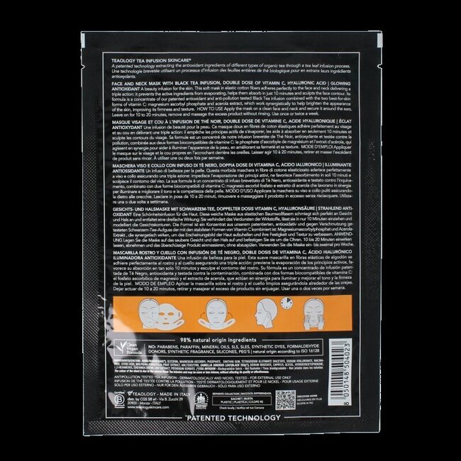 Masque au thé noir et à la vitamine C, 1 pièce