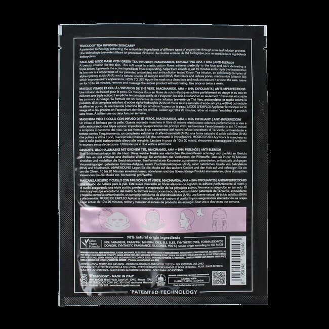 Tea glow aha mask purifying 1 Stuks