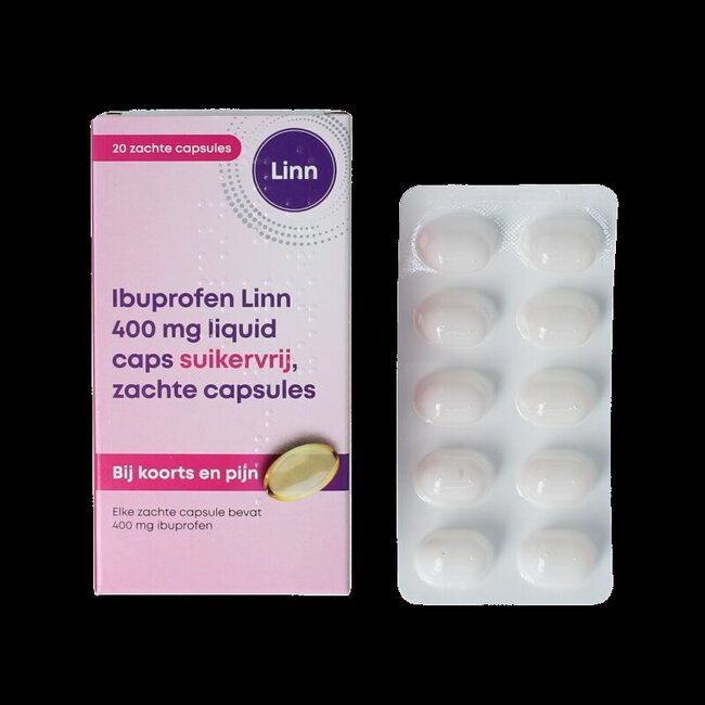 Ibuprofène liquide 400 mg sans sucre 20 capsules