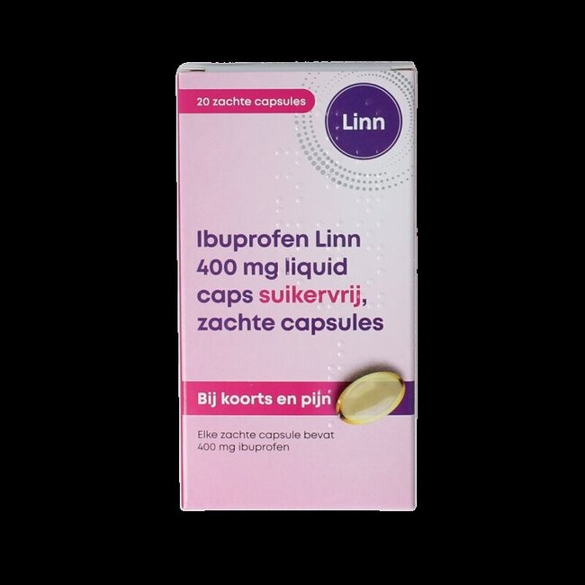 Ibuprofen liquid 400mg suikervrij 20 Capsules