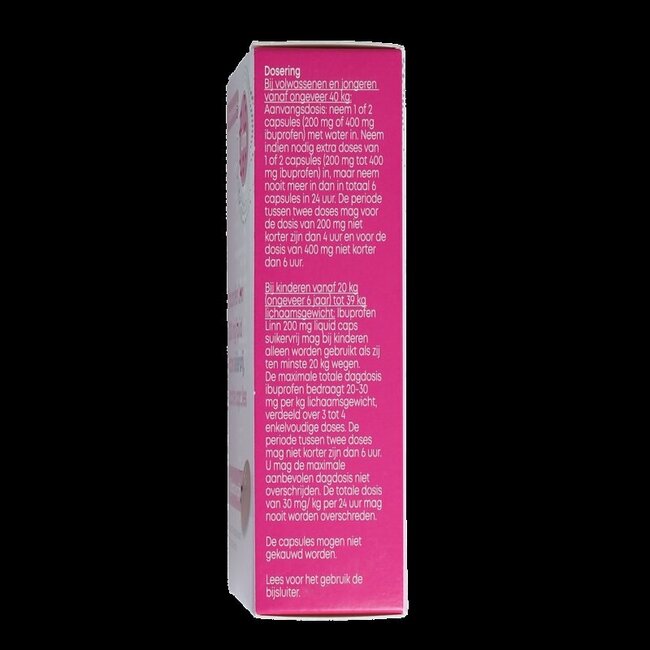 Ibuprofène liquide 200 mg sans sucre 20 capsules