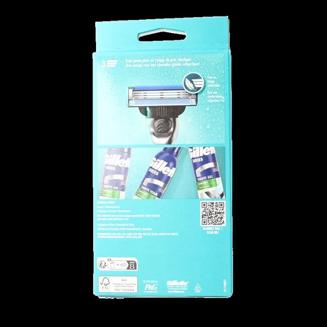 Système de rasage Mach3 base 1 pièce