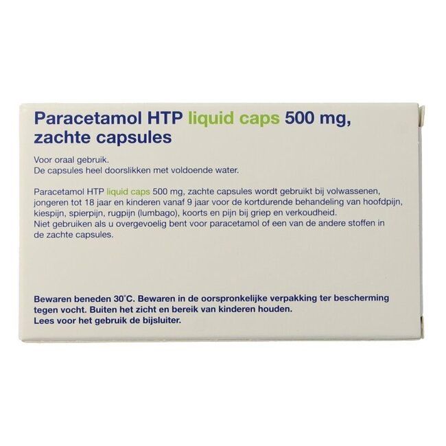 Paracetamol 500mg liquid 20 Capsules