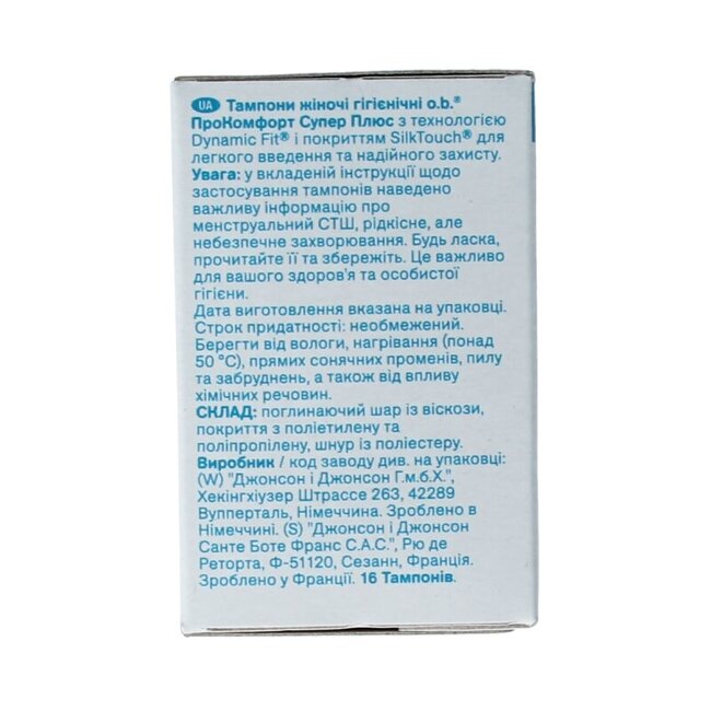 Tampons o.b. ProComfort Super Plus 16 pièces