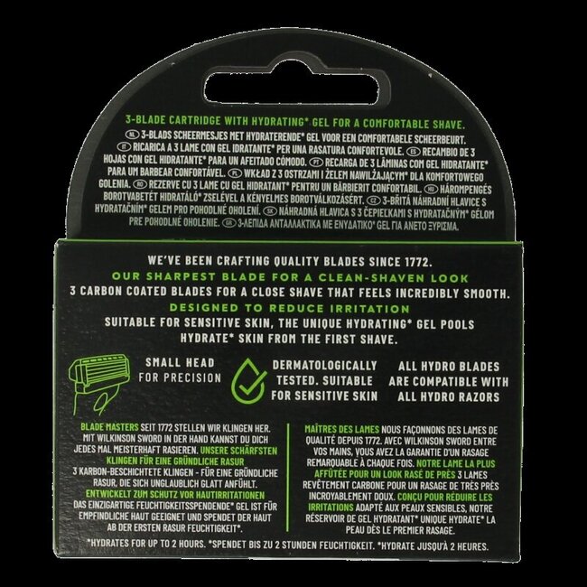 Lames Hydro 3 Skin Protection, lot de 4