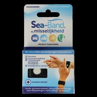 Sea Band Bracelet d'acupression adultes noir 1 paire