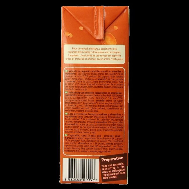 Groentecremesoep bio 1 Liter