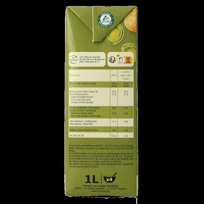 Aardappelsoep romig bio 1 Liter