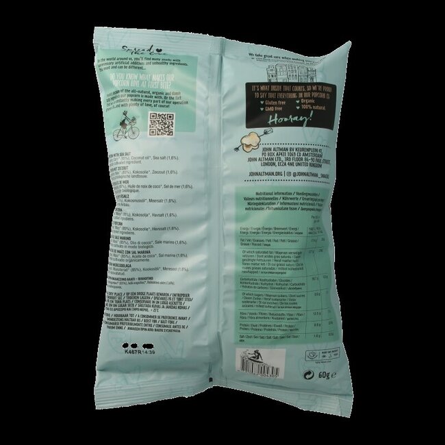 Popcorn bio au sel de mer 60 g