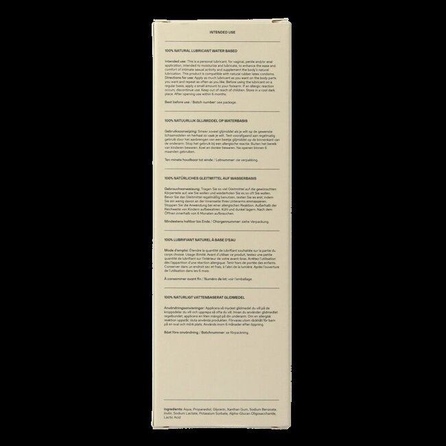 Glijmiddel natuurlijk op waterbasis 100 Milliliter