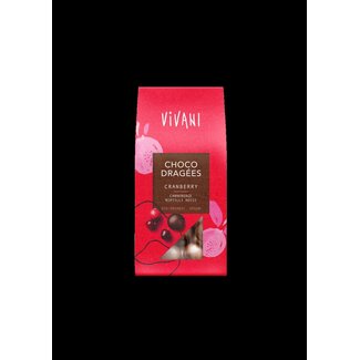 Vivani Choco dragées cranberry bio 75 g