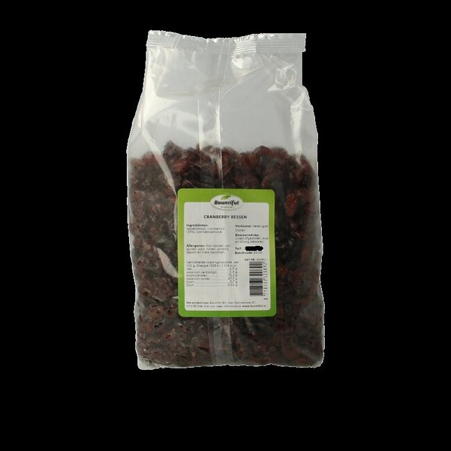 Cranberries gezoet met appeldiksap 1 Kilogram