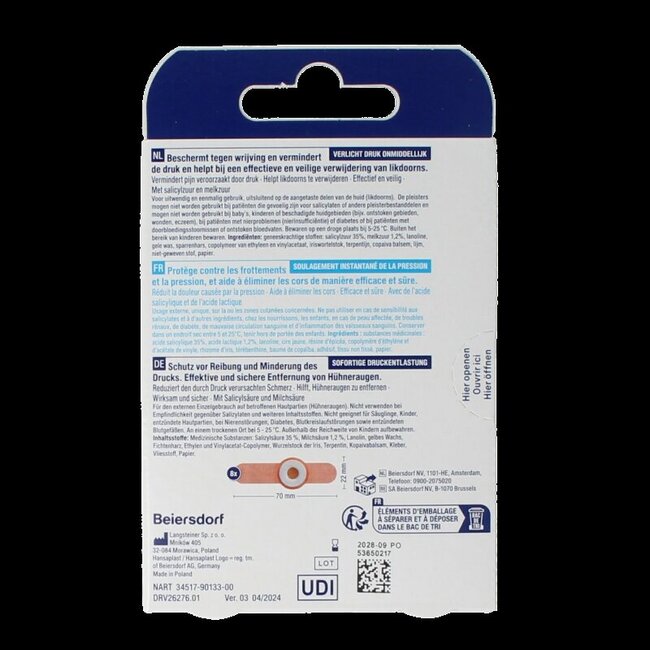 Pansements pour cors au pied 8 pièces