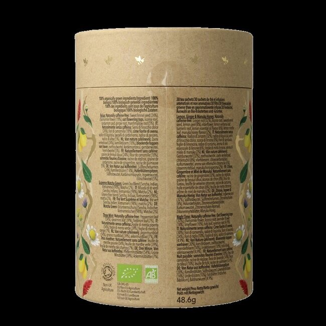 Collection de thés verts et infusions bio 30 sachets