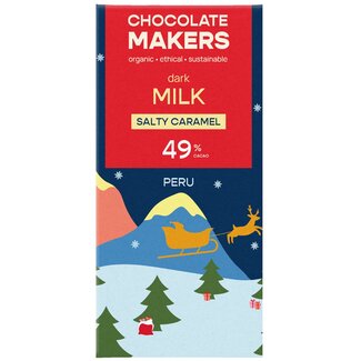 Chocolatemakers Kerstreep salty caramel bio 80 Gram