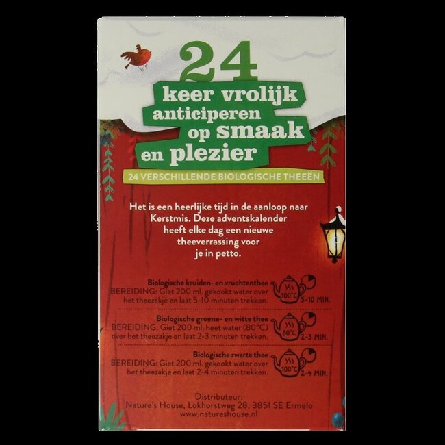 Calendrier de l'Avent thé bio 24 sachets